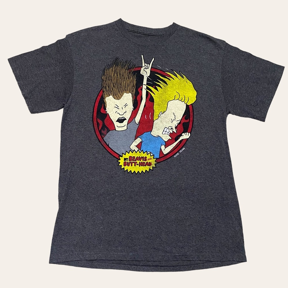 Gray Beavis and Butthead Cartoon TV Show T Shirt